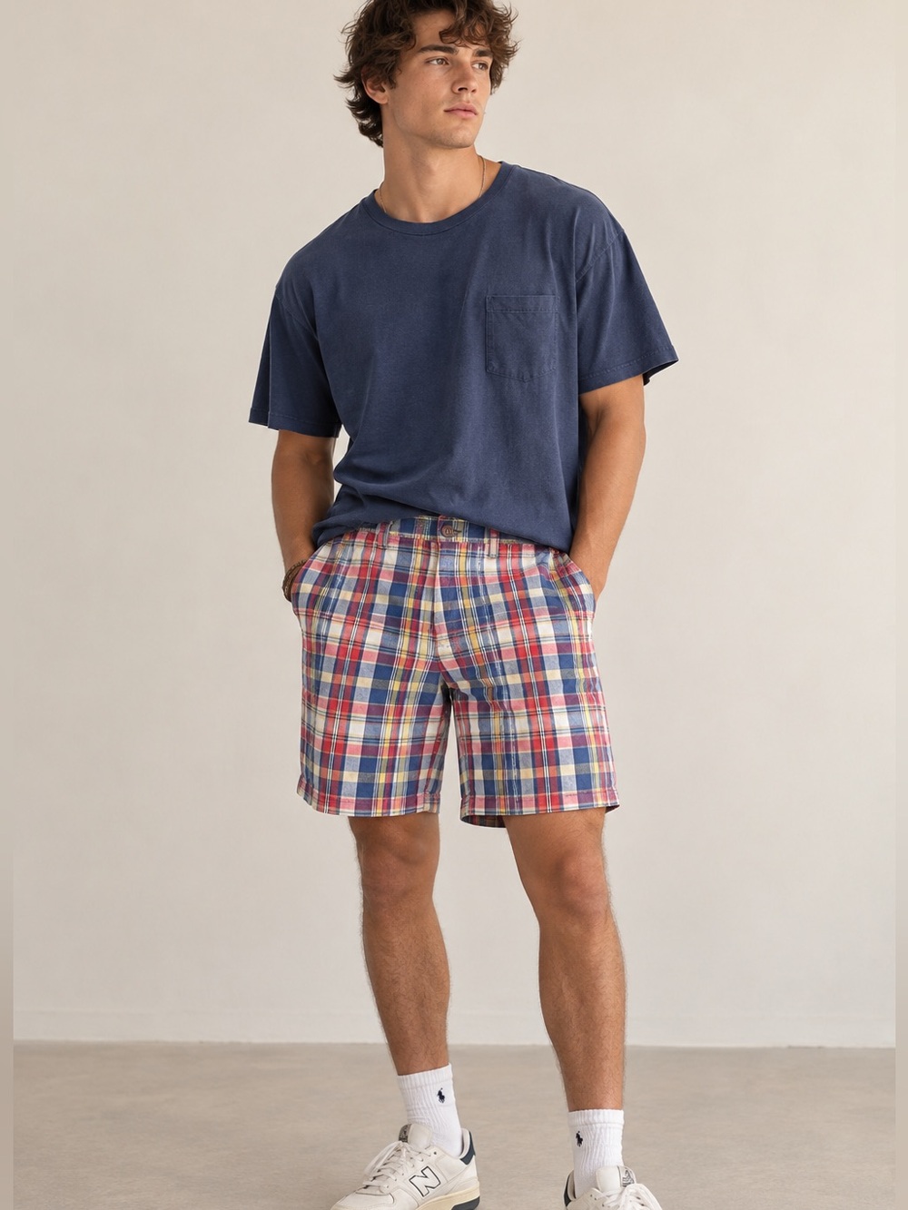 American Eagle Plaid Madras Shorts Mens 30 Y2K Preppy Coastal Grandpa Classic